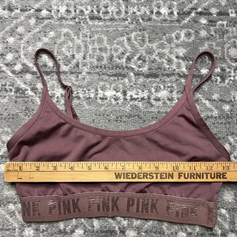 Victorias Secret PINK Bralette Small Mauve Pink Unlined Pullover Comfort